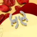 比比卡娜 大双C小香风<font red=H>耳钉</font> 直播轻奢法式水钻高品质耳环简约字母