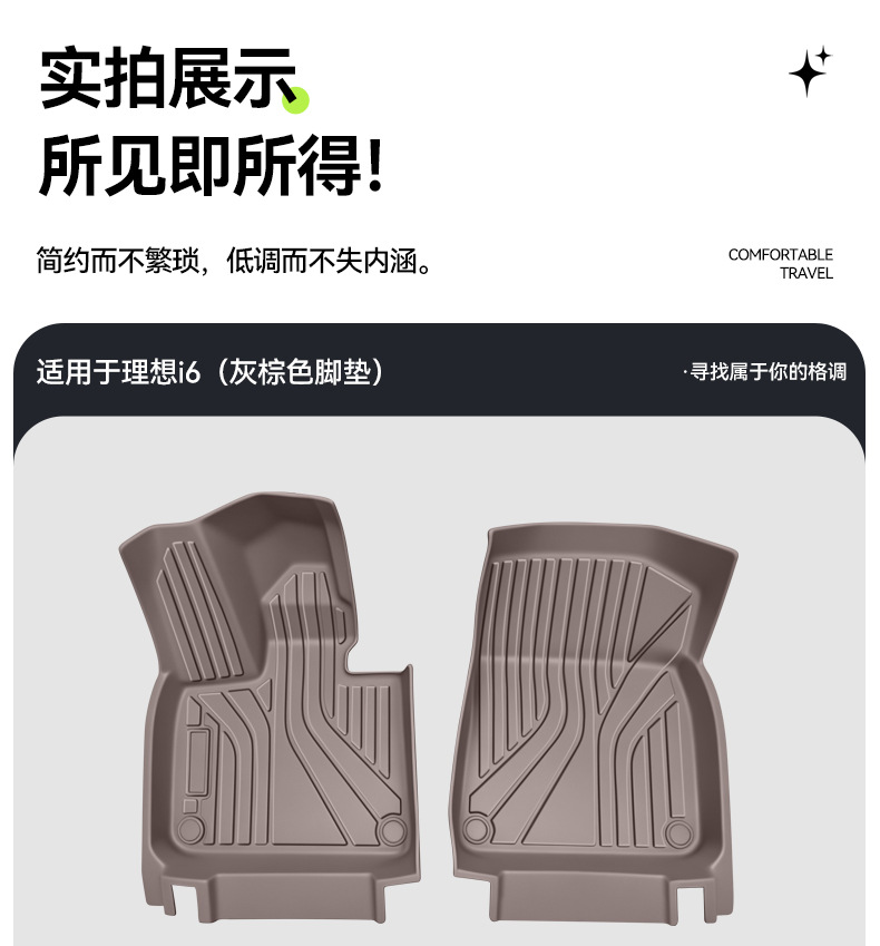 Suitable for 25 Models of Ideal I6 Car Mats, Tpe Car-Specific Mats, Trunk Mats, All-Weather Car Trunk Mats