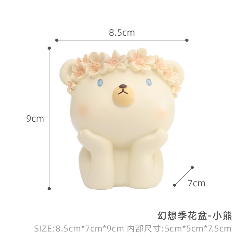 Chậu cây mọng nước hình động vật resin, chậu mini để bàn, tiểu cảnh sân vườn (RG-73)