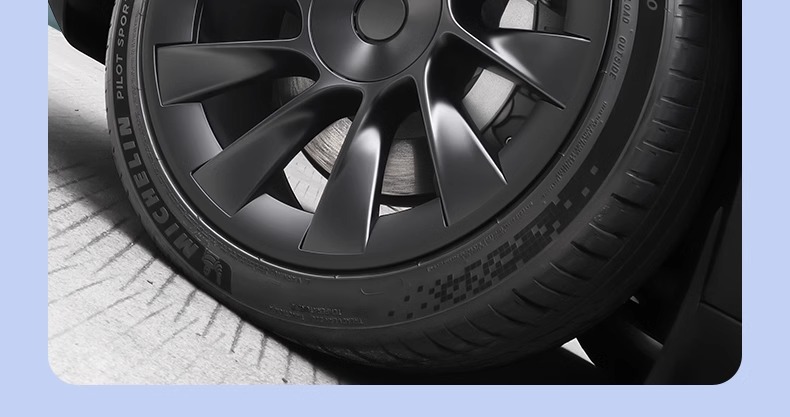 Suitable for Tesla Model Y Wheel Hub Cover 20inch Protective Cover Cyclone Wheel Rim Modification Accessories Black Other