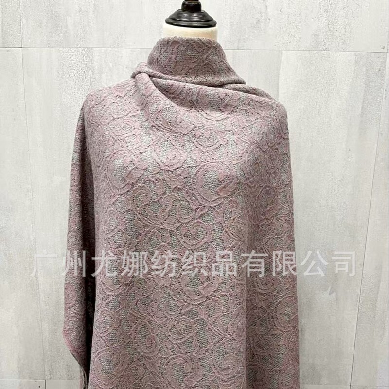 F-163 Korean Imported Spot Fabric Promotion Autumn and Winter Lace Wool Knitted Sweater Jacket Material Designer First F-163 Korean Imported Spot Fabric Promotion Autumn and Winter Lace Wool Knitted Sweater Jacket Material Designer First