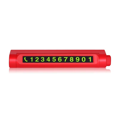 Nömrəli dayanma kartı Moving Phone Number Plate, Double - g21-red