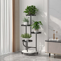 L&L* Living Room Floor Sofa with Wheels, Next to the Movable Balcony with Pothos and Succulent Plant Stands