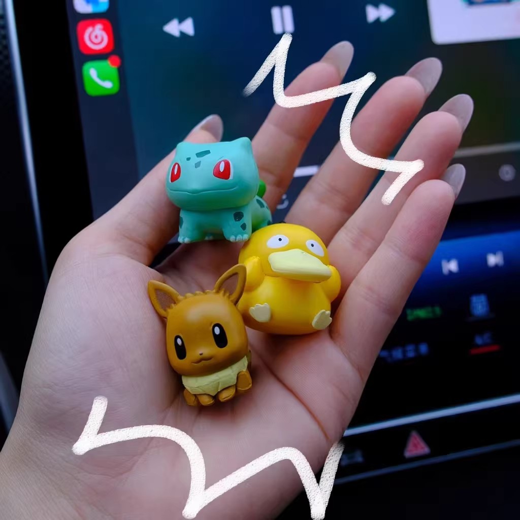 Pokémon Car Ornaments, Cute Pokémon Car Dashboard Display Decorations, Car Doll Models