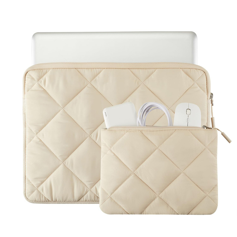 Cross-border Down Laptop Sleeve Plush Tablet Bag for Dell HP Protective Case with Pouch