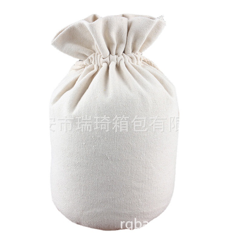 厂家现货帆布束口袋棉麻抽绳束口印花棉布收纳抽拉绳广告束口袋