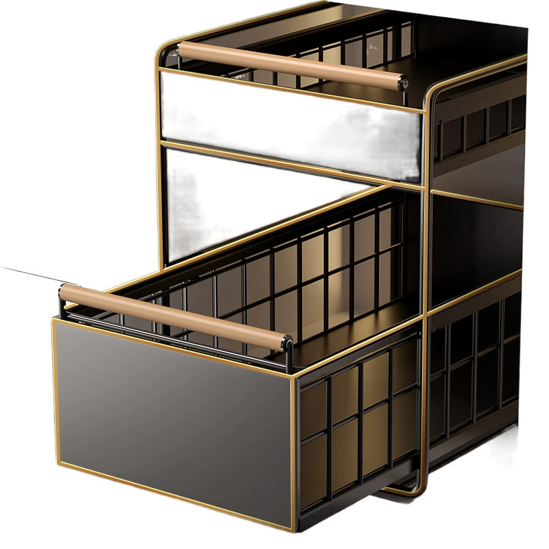 Kitchen sink storage cabinet Kitchen push-pull deep cabinet storage pull-pull bathroom supplies snack storage cabinet wholesale
