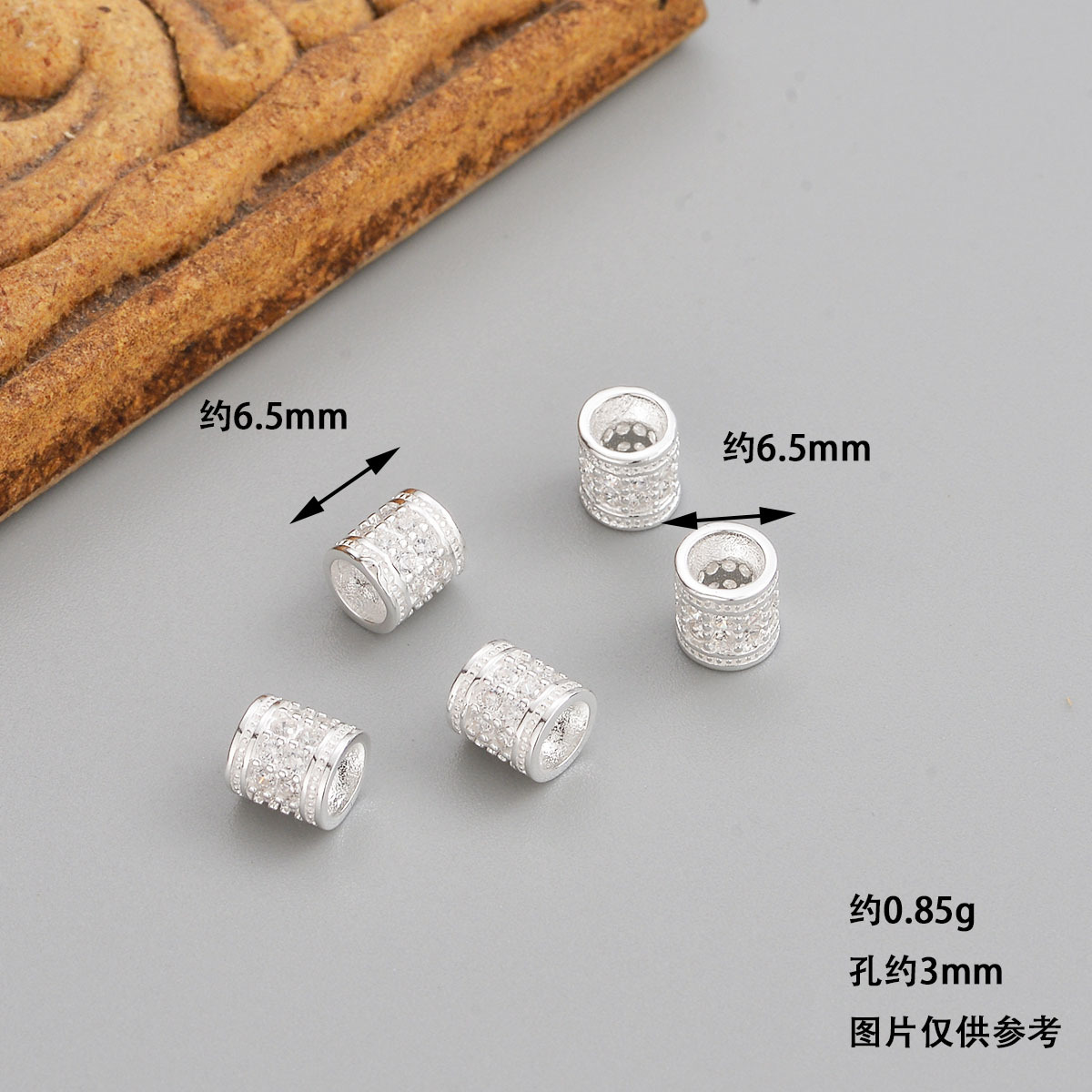 S925 Sterling Silver DIY Jewelry Accessories Silver Jewelry Auspicious Cloud Pattern Spacer Beads for Crafts and Bracelets Cloud Elements
