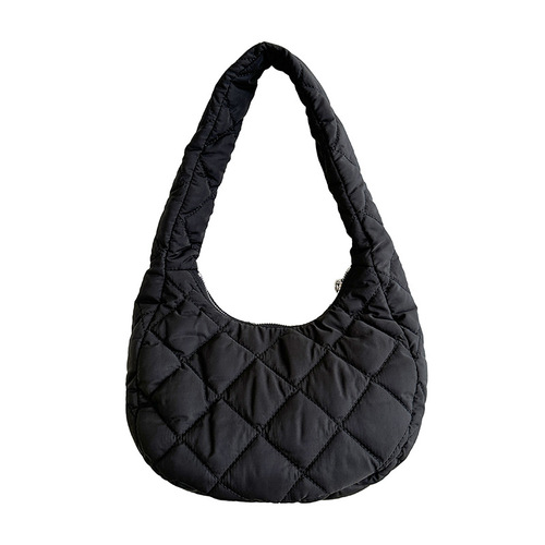 French rhombus cloud bag, high-end,  autumn and winter cotton clothing, simple armpit bag, large capacity, fashionable shoulder bag, trendy
