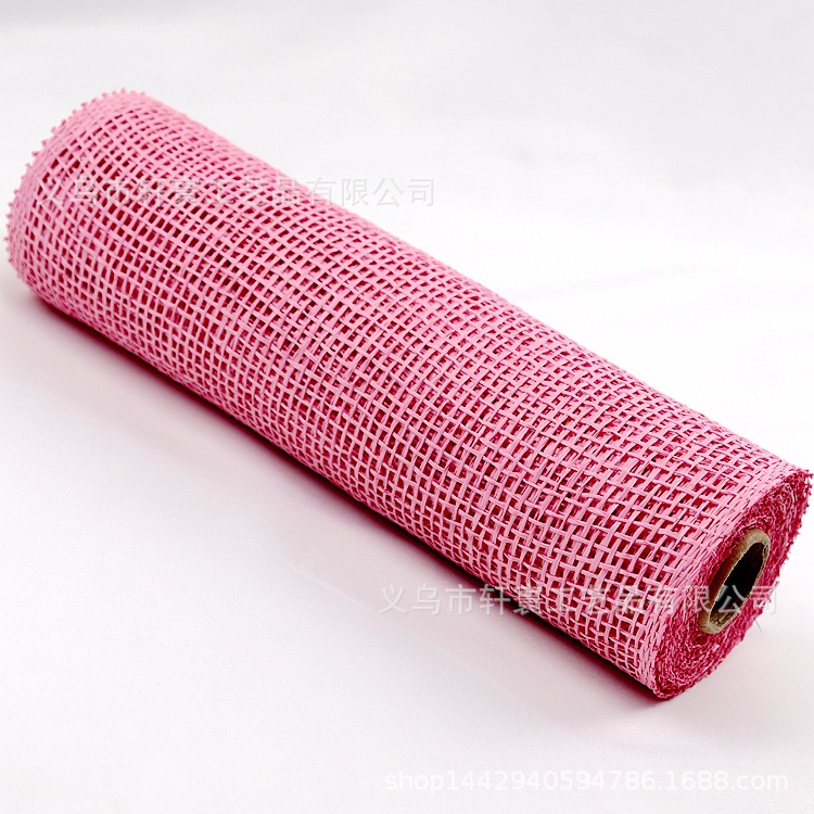 Cinta de malla de lona PP malla de plástico malla de embalaje de flores Amazon Navidad decoración de la puerta de malla