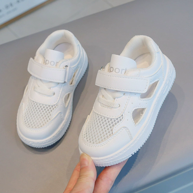 Children's Sports Sneakers (boys), White Soft-Sole Casual Shoes, Sizes 21–38 (14–22.5 cm)