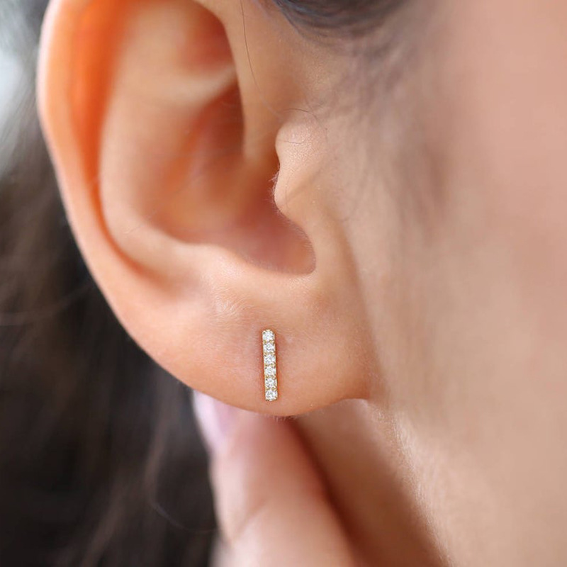 Pendientes De Circonitas De Diamantes Pendientes Sencillos display picture 4