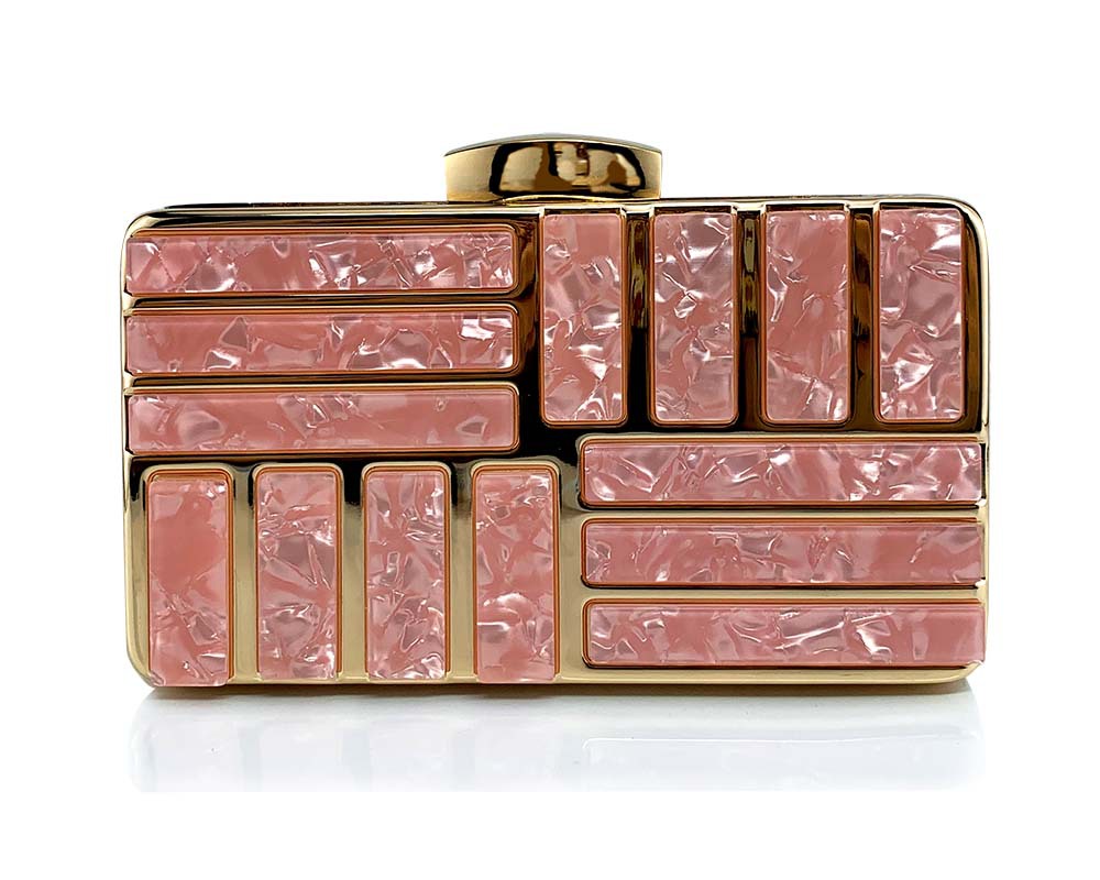 Pochette da sera in acrilico borsa a mano e tracolla elegante_voghion.com