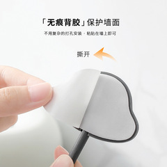 Silicone Hook for Dormitory Door, Self-Adhesive Hole-Free Wall Mount Hook for Kitchen, Bathroom, and Toilet