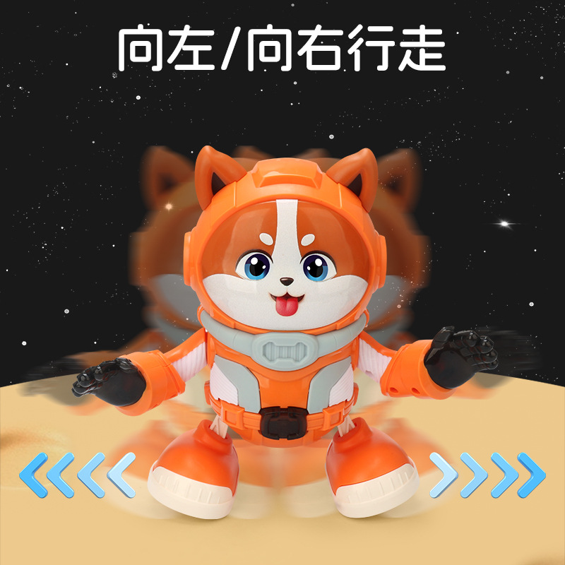 Transfronterizos eléctricos divertidos bailar conejos espaciales música luces oscilantes pequeñas muñecas eléctricas muñecas juguetes para niños mayoristas