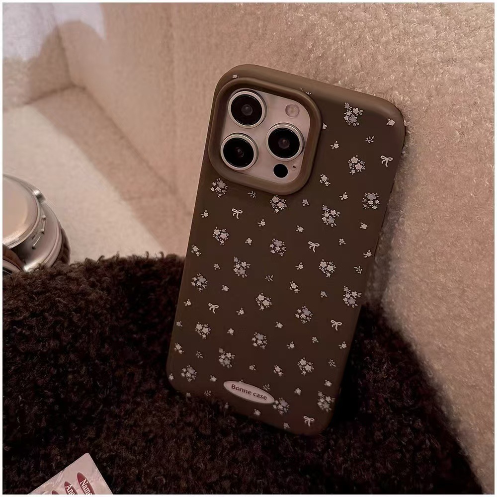 Otoño e invierno ins pequeñas flores rotas para Apple 14ProMax funda para teléfono móvil iphone16/15PM nuevo 13 pareja 16
