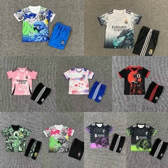 2526足球俱乐部儿童装套装特别版足球服巴西皇马巴萨短袖t恤球衣