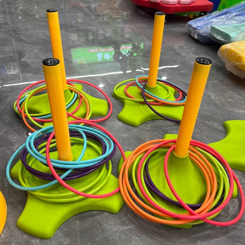 Trampa de juguete anillo de entrenamiento de lanzamiento de niños equipo de columna propitios de jardín de infantes sensoriales barra base de columna de juego