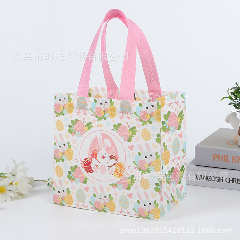 Transfronterizo en stock Bolsa de regalo de Pascua Bolso de dibujos animados no tejido Bolso de decoración de fiesta tridimensional grande traje