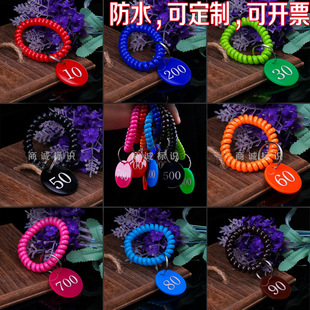 Acrylic Number Plate Digital Plate Bath Hand Plate Plastic Number Plate Bracelet Key Plate Code Plate Hanging Buckle Serial Number