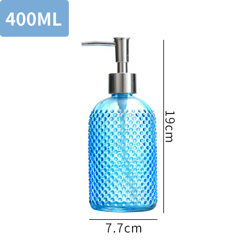 Botella de desinfectante de manos de presión Botella vacía de vidrio baño champú baño cosméticos botella de loción dividida