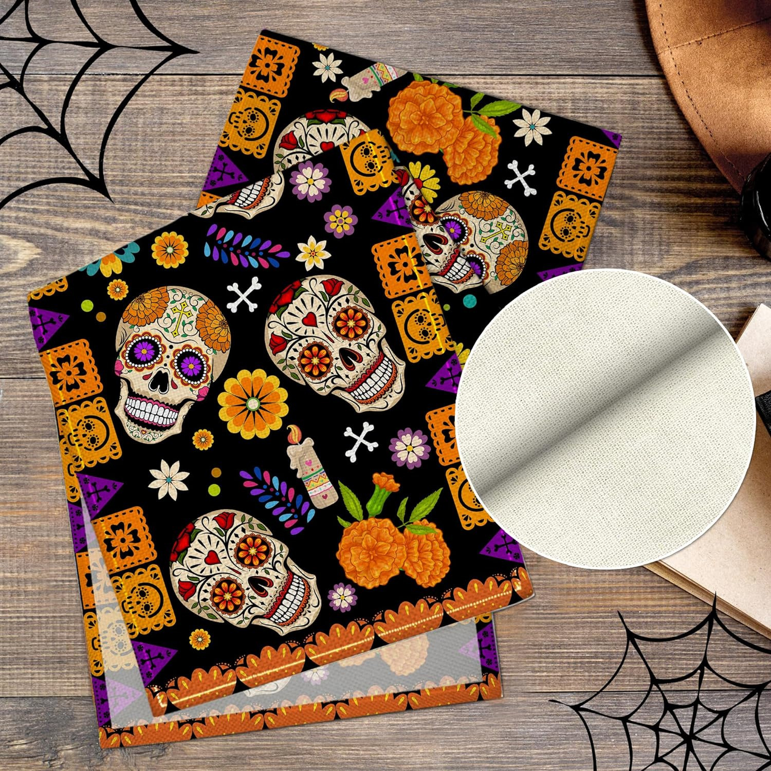 110g Weight Tablecloths Home Textiles & Decor Type tablecloth Event & Party Supplies 1 Piece, 1 Set Quantity Casual, Party Occasion Linen Material Halloween, Day of the Dead Festival Skull Pattern Funny Style Halloween Day Of The Dead Funny Skull Linen Casual Party Tablecloth Party Supplies Tableware 1 Piece 1 Set 24