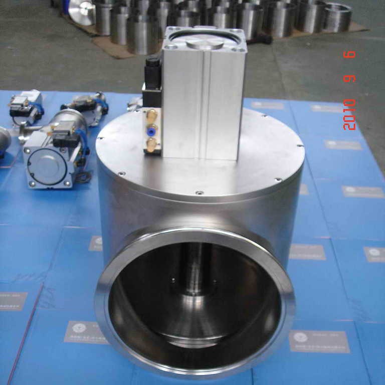 GDQ-J40高真空气动挡板阀 真空气动角阀 真空气动阀304不锈钢S