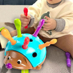 Cross-border children's patchwork small hedgehog baby training fine motor concentration baby hand-eye coordination early education toys