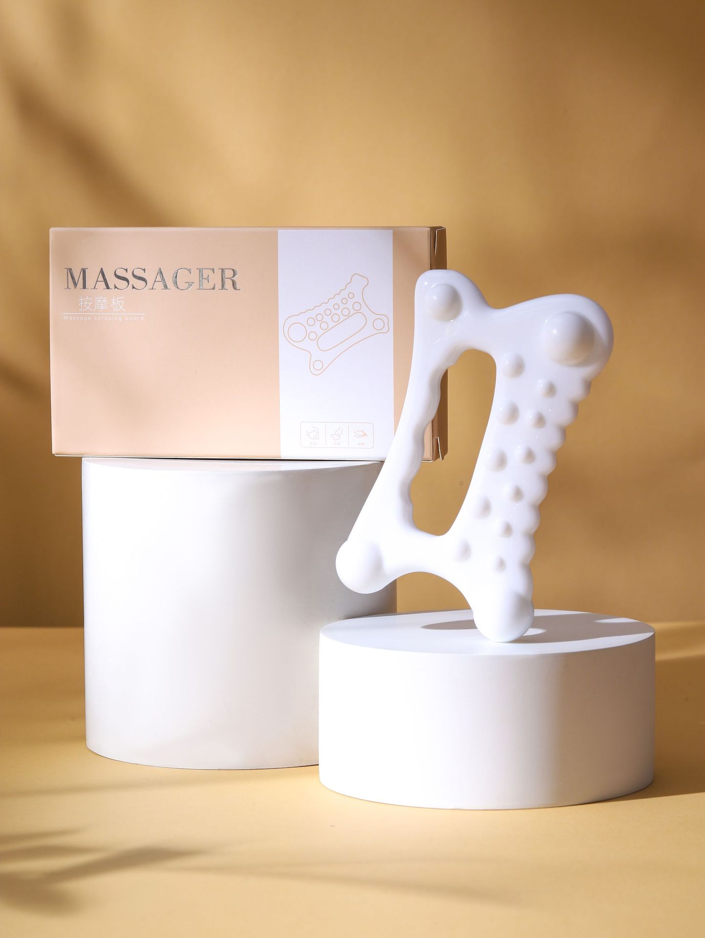 Resin Gua Sha Facial Board Wave Shape Tendon Gliding Massage Tool for Face and Body 42g specifications