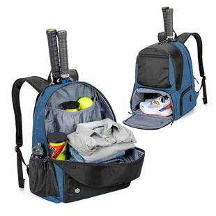 New Independent Shoe Compartment Tennis Racket Backpack Fitness Sports Pickleball Racket Bag Large Capacity 2-Pack Tennis Bag