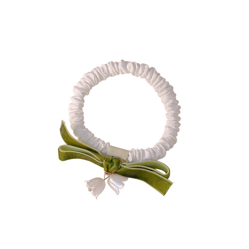 New sweet bow large intestine hair ring cute wind chime tassel hair rope girl high ponytail ball hair accessories