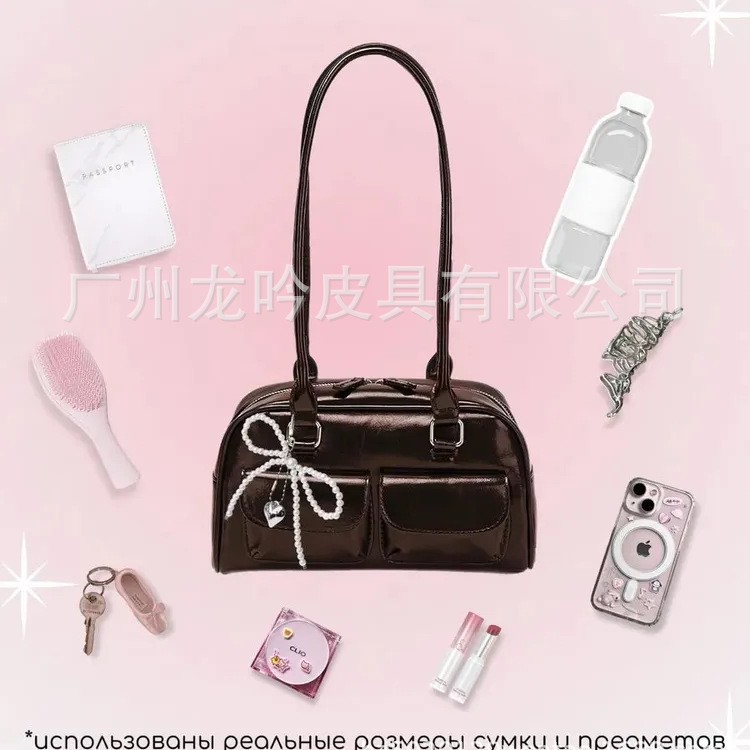 Women's Bags 2026 New Retro Academy Style Versatile Large Capacity Casual College Student Class & Commuter Shoulder Handbag - Thumbnail 3