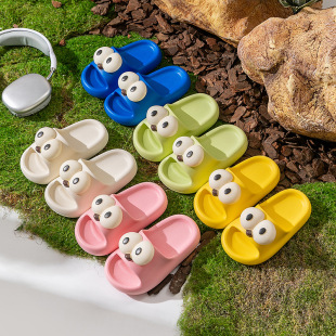 Cute Funny Big Eyes Fashion Trendy Cool Sports Style Women's Summer Thick Slippers Casual Outer Wear Shit Slippers