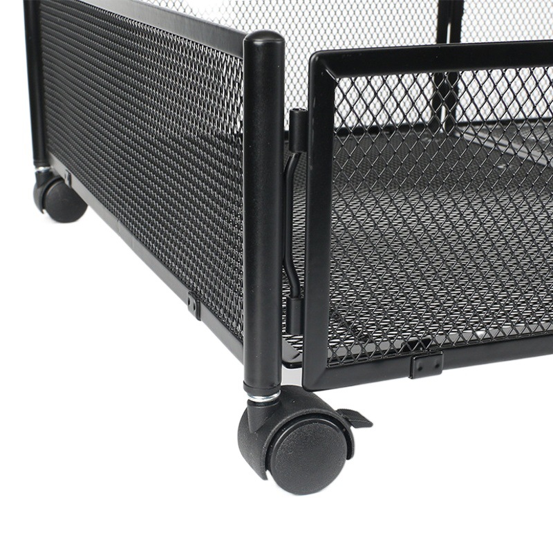 Extraíble cama inferior estante de almacenamiento extraíble de gran capacidad de almacenamiento rack de hierro con polea de almacenamiento de ropa de coche rack de almacenamiento