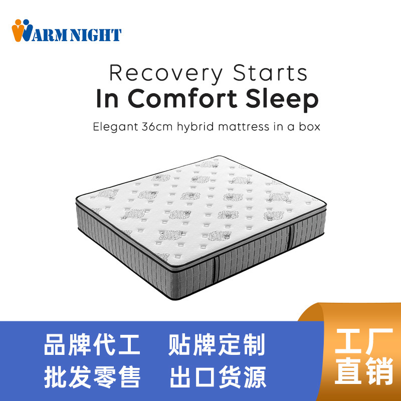 36 high-vacuum compressed mattress cross-border e-commerce OEM custom pocket independent spring Simmons mattress, slightly firm, 183*191 cm 36 high-vacuum compressed mattress cross-border e-commerce OEM custom pocket independent spring Simmons mattress, slightly firm, 183*191 cm