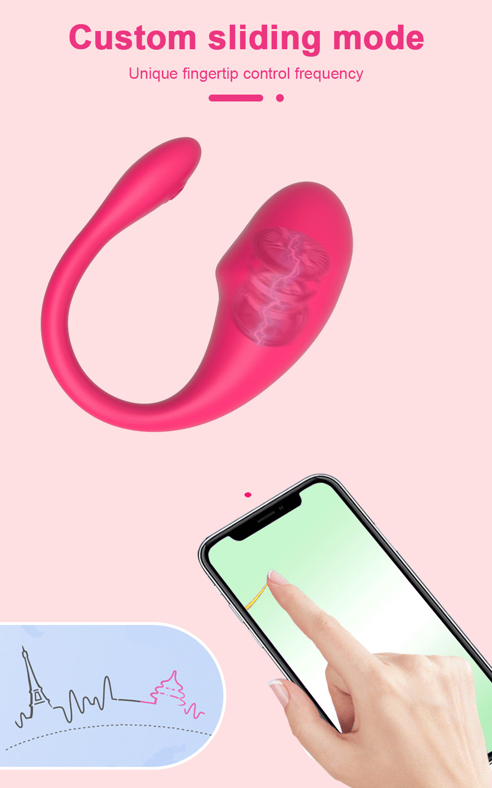 App Remote Control Wearable Vibrator with 10 Frequencies for G-Spot and Clitoral Stimulation — detail image 6