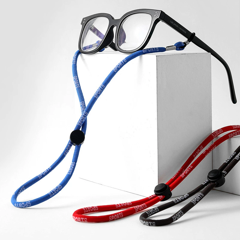 Спортивные очки веревка полиэстер ремешок для очков сплошной цвет простые очки веревка очки Нескользящая веревка Телескопический ремешок оптом