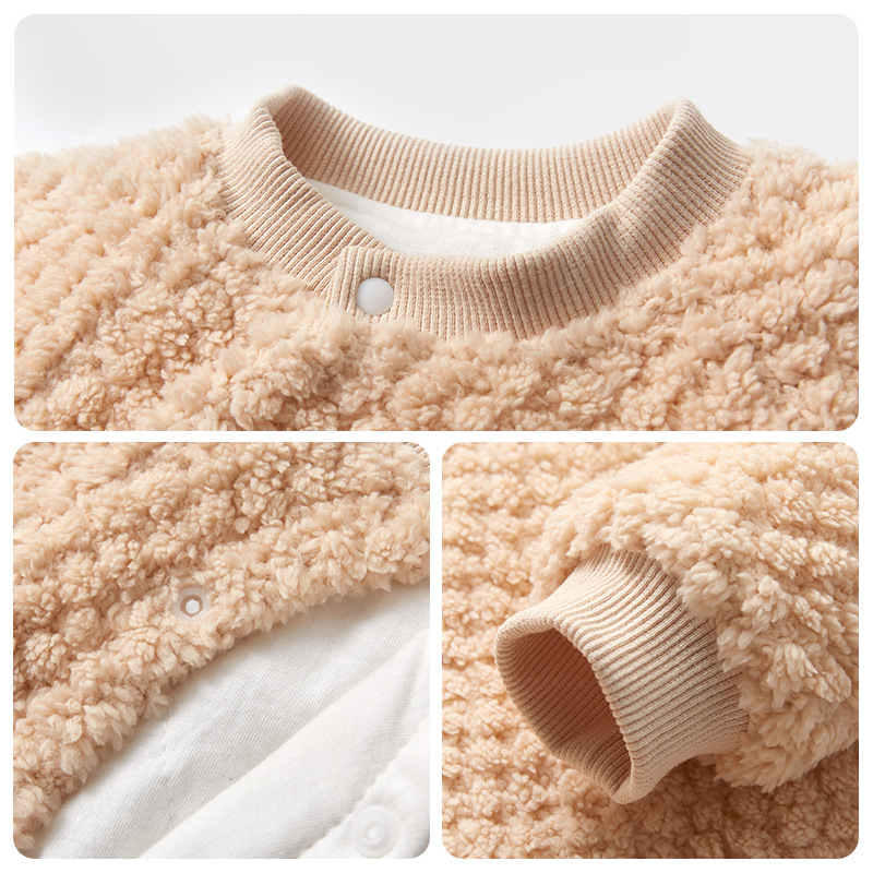 Mono del bebé otoño y el invierno recién nacido de los hombres y las mujeres delgadas acolchado ropa invierno cálido traje mameluco ropa bebé