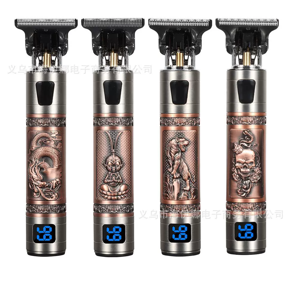 跨境专供hiena男士数显理发器充电式电推剪剃头理发器剃头剪套装