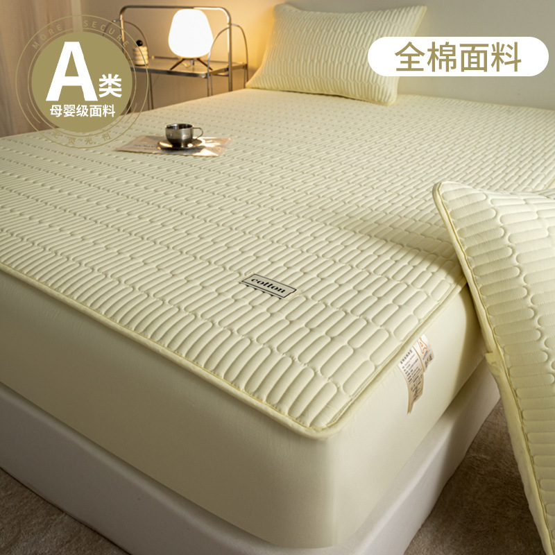 Sombrilla de cama de algodón de una sola pieza de algodón acolchado acolchado Simmons protector funda de cama de algodón 2024 nuevo estilo Four Seasons Universal