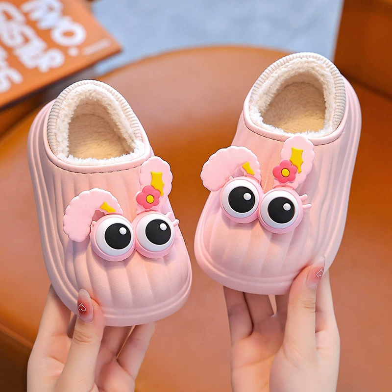 Хлопчатобумажные тапочки для девочек милые осенние и зимние дома водонепроницаемый утолщенные дно плюс бархат тепло для мужчин и женщин