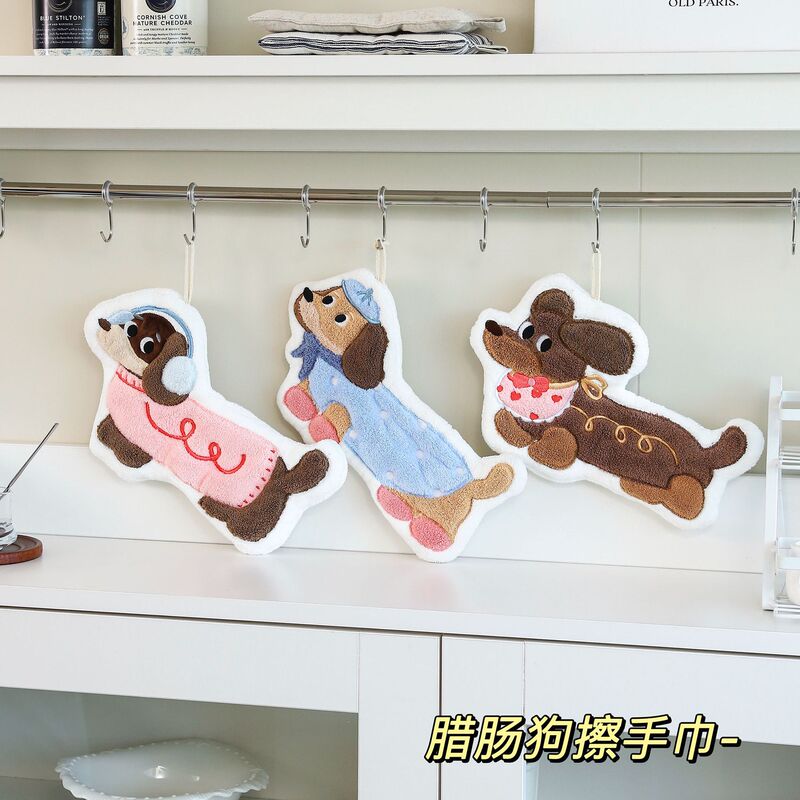 Copyright Hangable Thickened Super Absorbent Cute Cartoon Hand Towel Coral Fleece Small Square Kitchen Bathroom Dual-Use Copyright Hangable Thickened Super Absorbent Cute Cartoon Hand Towel Coral Fleece Small Square Kitchen Bathroom Dual-Use