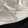 Necklace from pearl, small design universal chain for key bag , Japanese and Korean, light luxury style, 2021 years, trend of season