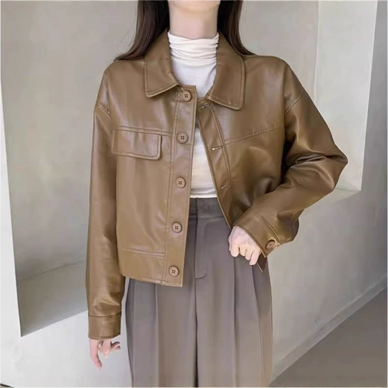 Пуховик осенний, укорочённый длинный рукав, корейский стиль, для тинейджеров, стиль высокого качества, оверсайз