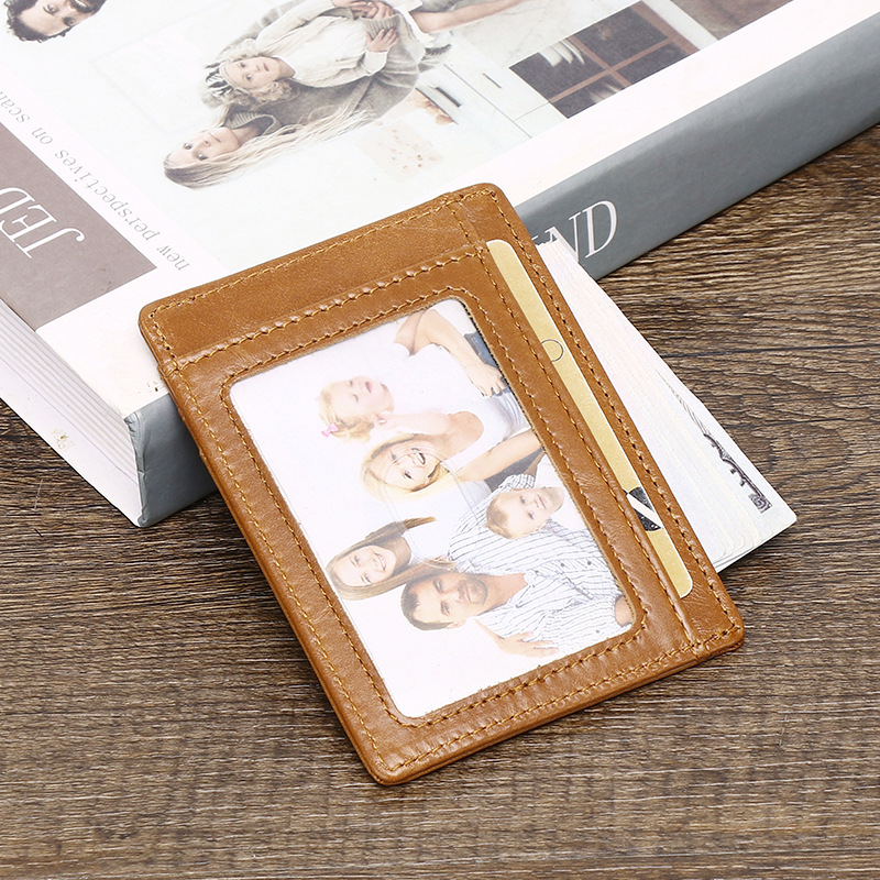 Ví cầm tay nữ da bò chống trộm RFID, đựng thẻ tín dụng và airtag — Màu nâu vàng, Màu cà phê, Màu đen