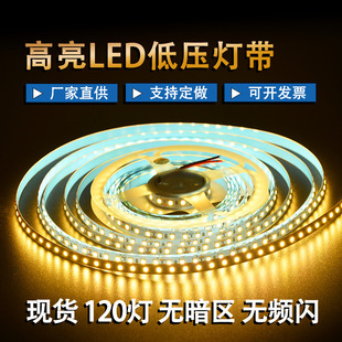 Led Light Strip Self-Adhesive Low Voltage 2835 High Brightness 120 Light Indoor and Outdoor Decorative Ceiling Cabinet Shopping Mall Outdoor Soft Light Strip