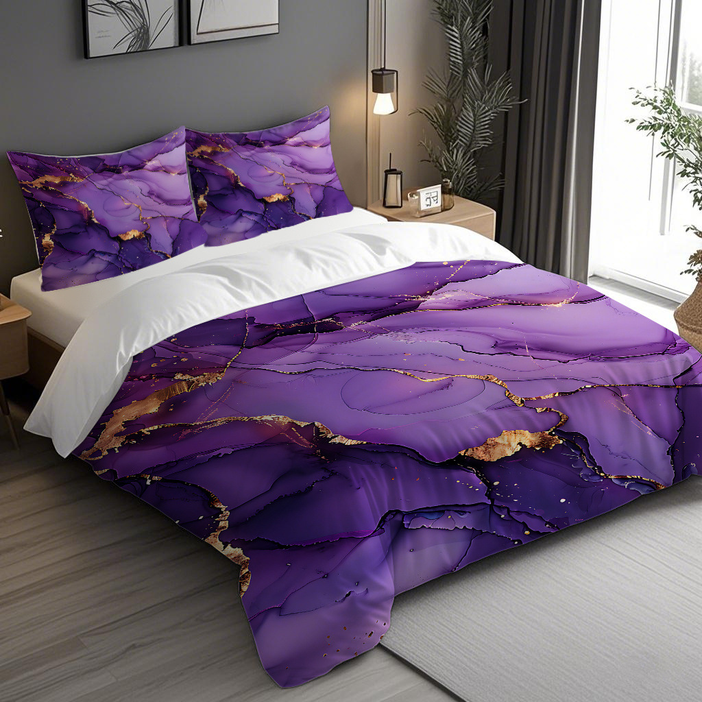 Transfronterizo tibetano azul oro mármol textura suave molienda impresión digital kit de colcha de tela se puede diseñar