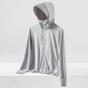 Outdoor Ice Silk Sun Protection Clothing Women's Lightweight Breathable Sun Protection Coat 2025 New UV Protection Sun Protection Clothing Men's Top