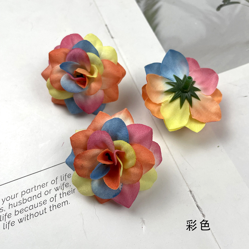 Simulación de tela de terciopelo de pequeño ángulo flores de rosa DIY sombreros hechos a mano arreglos de flores bolsas de props para el hogar adornos florales