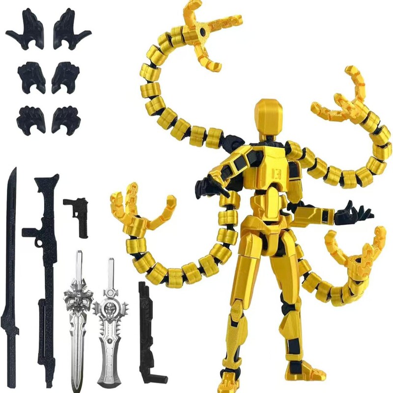 Cross-Border Lucky Doll with 13 Movable Joints, 3D Printed Doll Toy, Third-Generation DIY Doll Ornament Figurine Cross-Border Lucky Doll with 13 Movable Joints, 3D Printed Doll Toy, Third-Generation DIY Doll Ornament Figurine